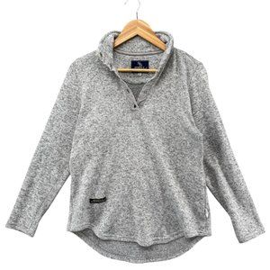 Simply Southern Simply Sweater Womens Heather Grey Snap Front Long Sleeve Size L